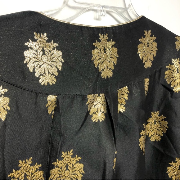 Sera B 100% Silk Oriental style Embossed cropped Blazer vintage made in USA - Picture 13 of 16